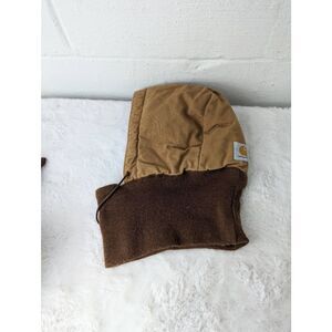 Vintage Carhartt duck canvas hood hat Balaclava Red Lining USA Union made A08BRN